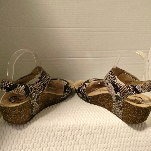 ABEO Una Wedge Animal Print Platform Sandals Size 8N - Picture 9 of 12